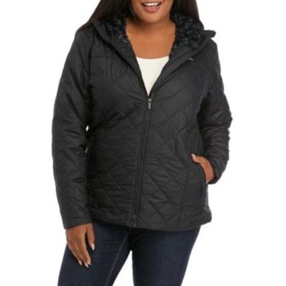Columbia Plus Size Copper Crest Hooded Jacket (Black)‎ Women's Coat Size 1X